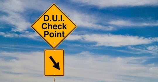 DUI checkpoint sign