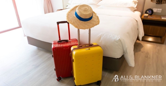 suitcases in a timeshare