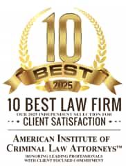 American Institute of Criminal Law Attorneys - 10 Best Law Firm